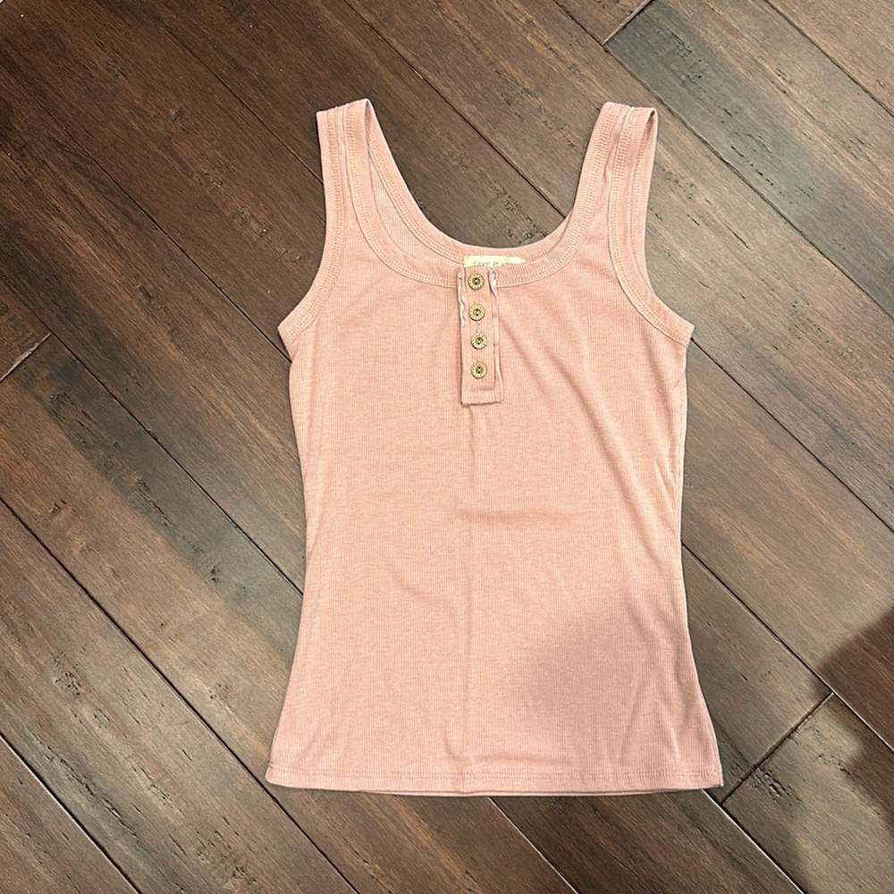 Cute pink button tank